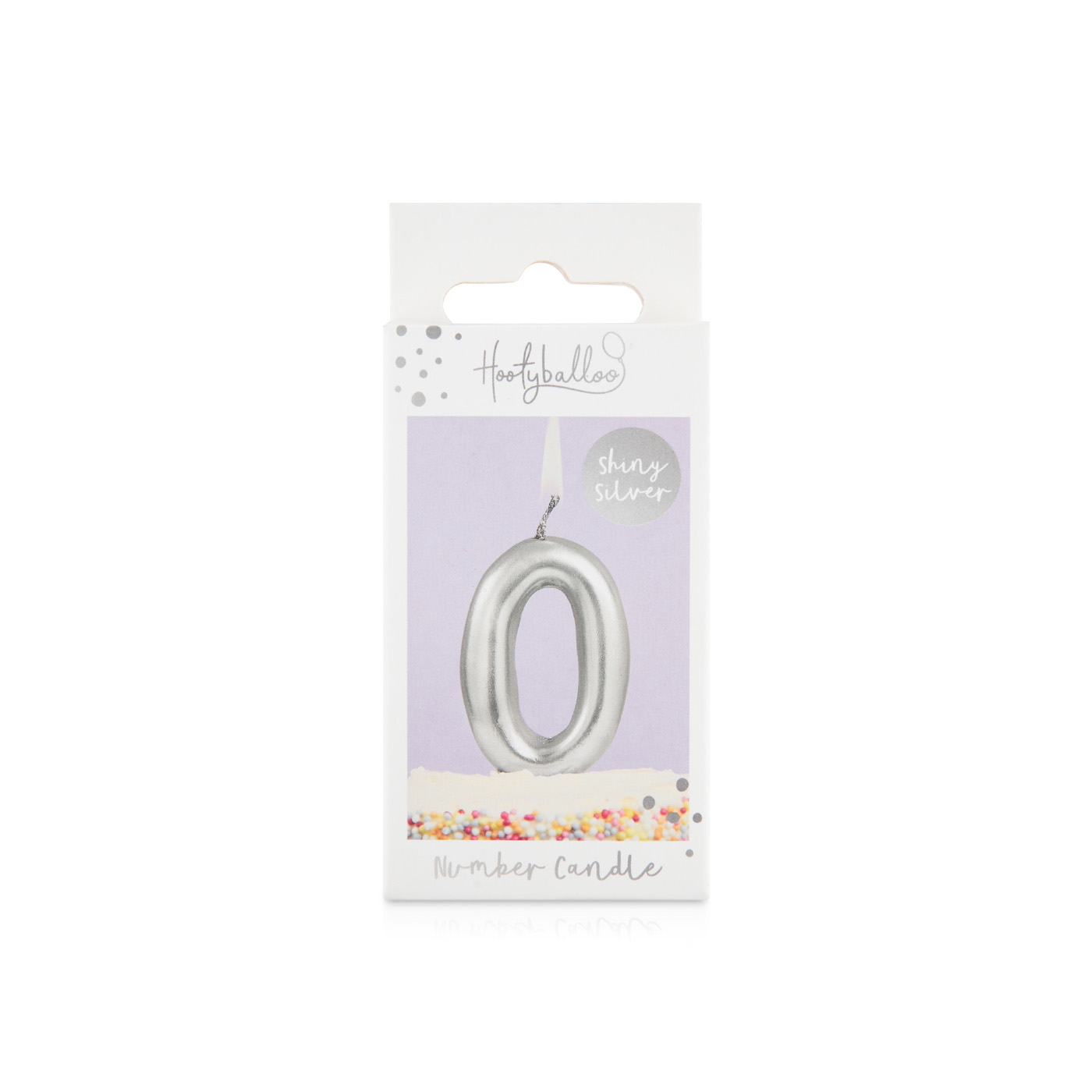 Hootyballoo Silver Candle Number 0