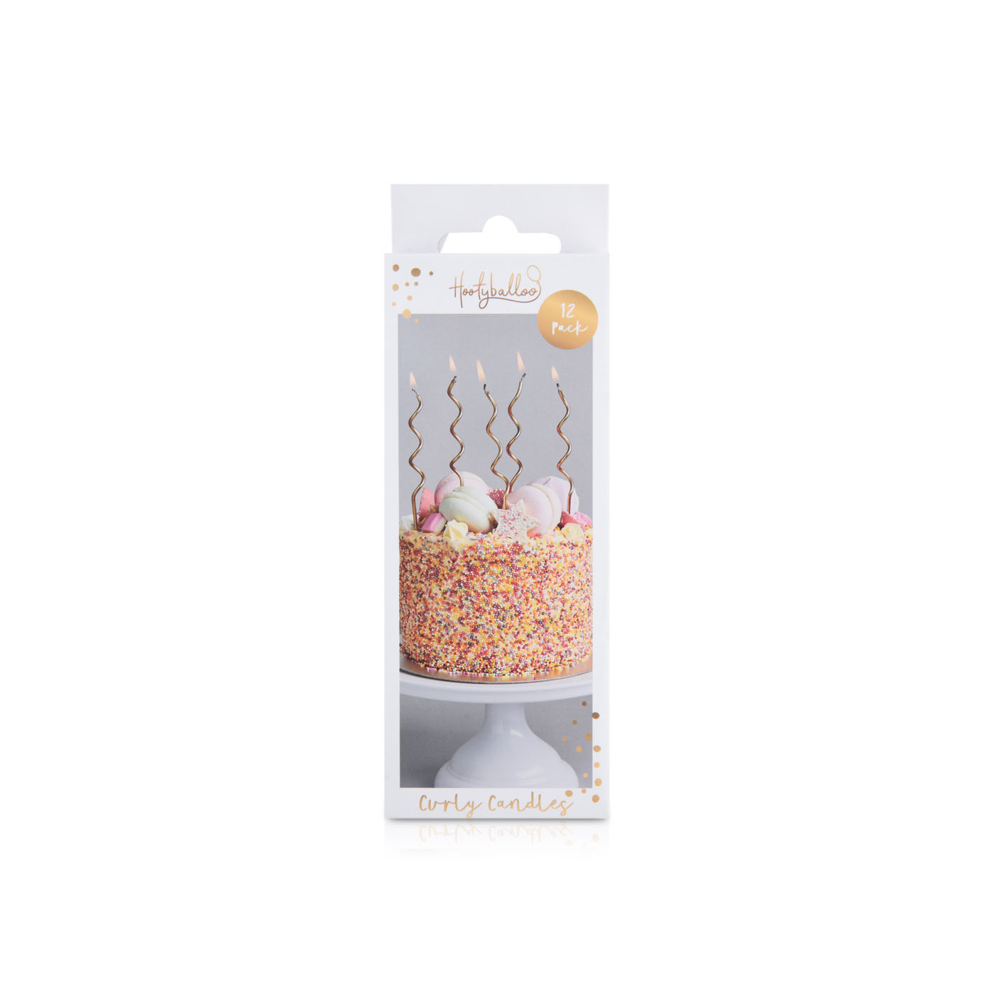Hootyballoo Curly Candles Gold 12 Pack