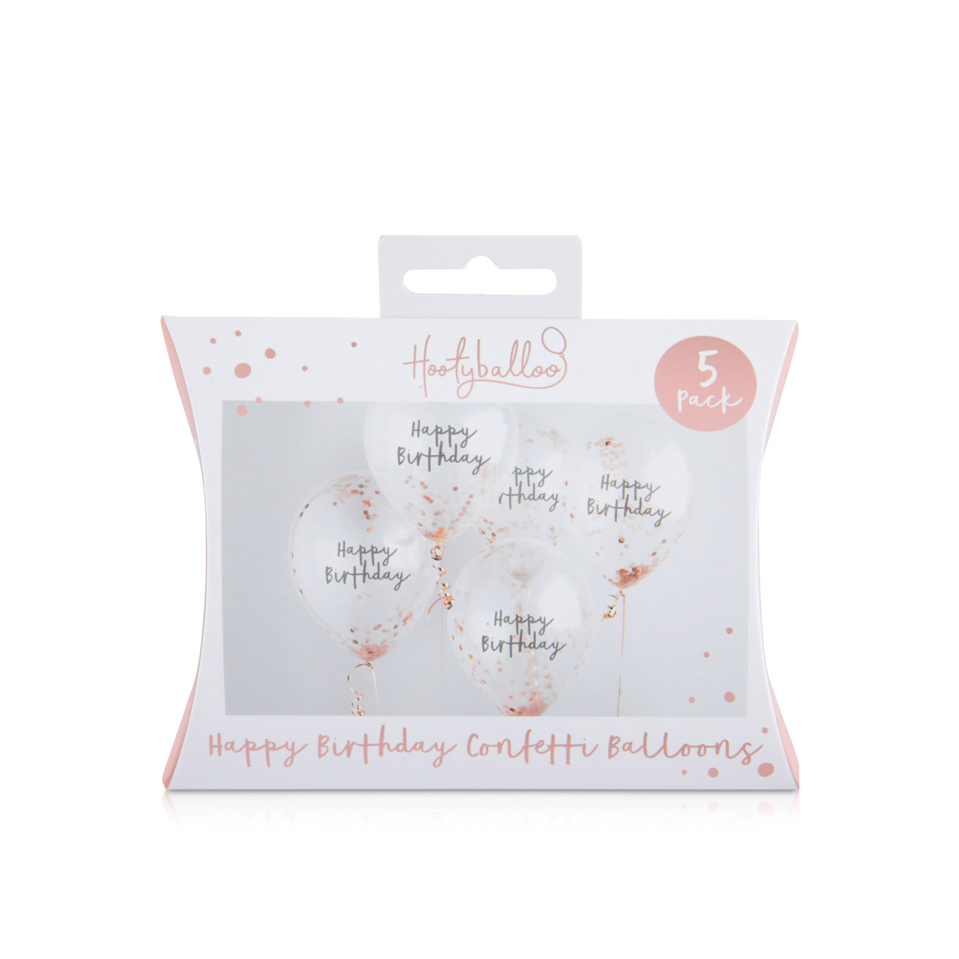 Hootyballoo Happy Birthday Confetti Balloons 5 Pack 12"
