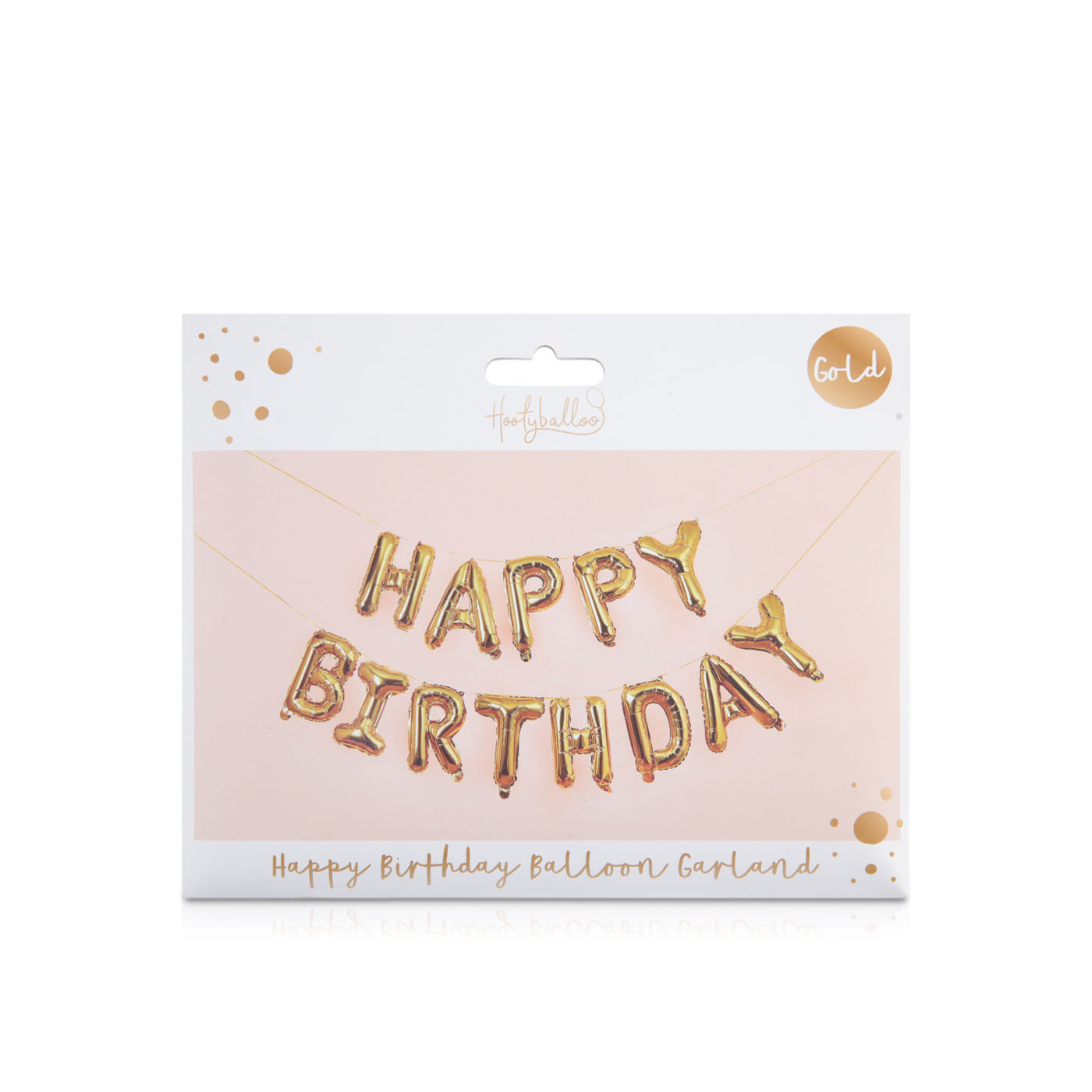 Hootyballoo Happy Birthday Balloon Garland Gold 16"