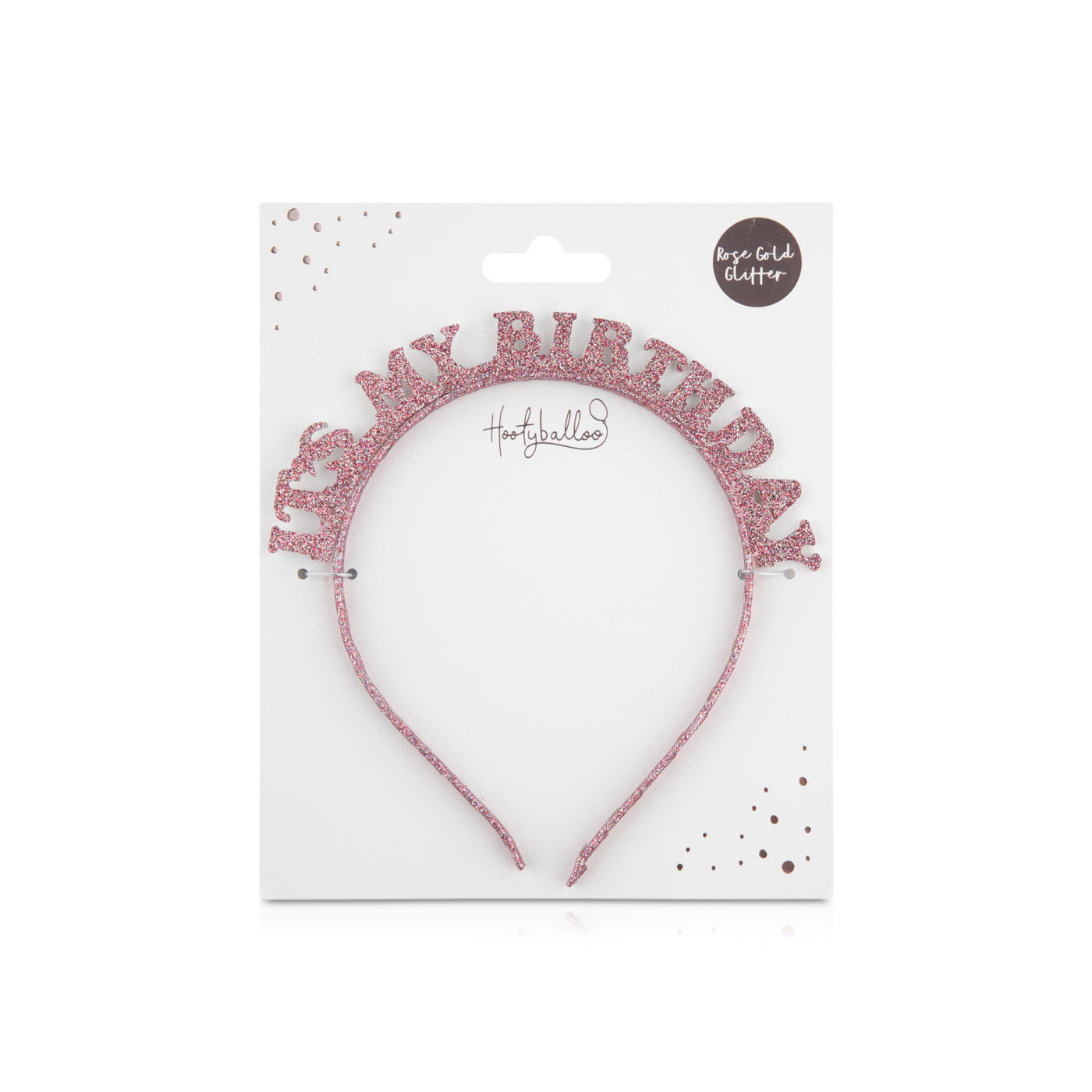 Hootyballoo It's My Birthday Headband Rose Gold Glitter