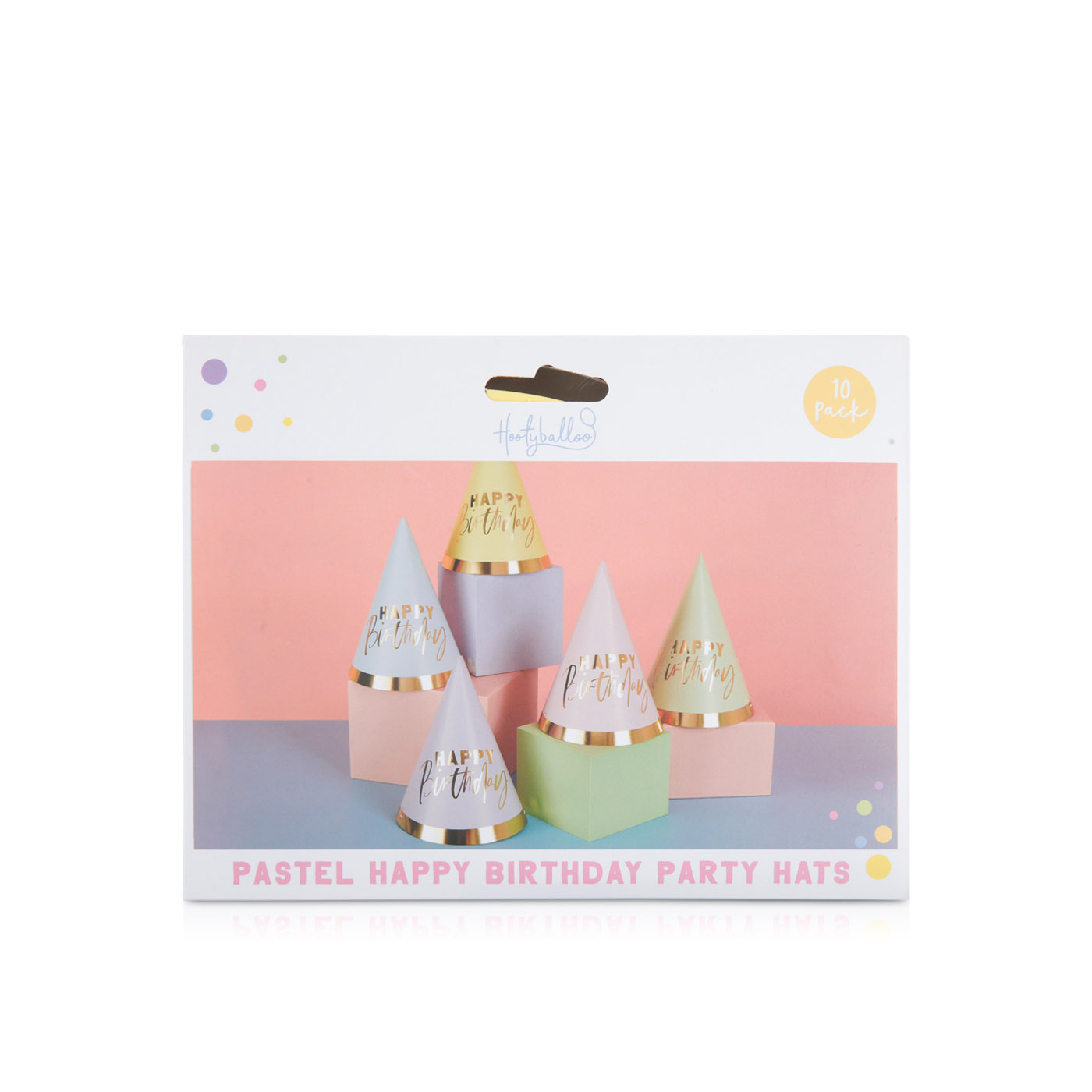 Hootyballoo Happy Birthday Party Hats Pastel 10 Pack