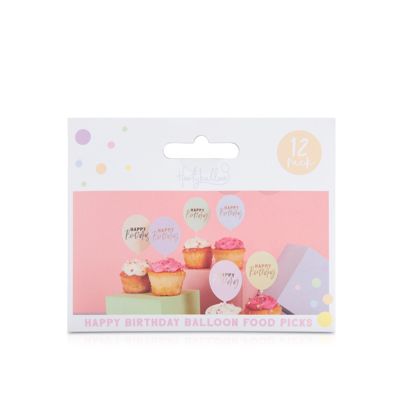 Hootyballoo Happy Birthday Balloon Food Picks 12 Pack