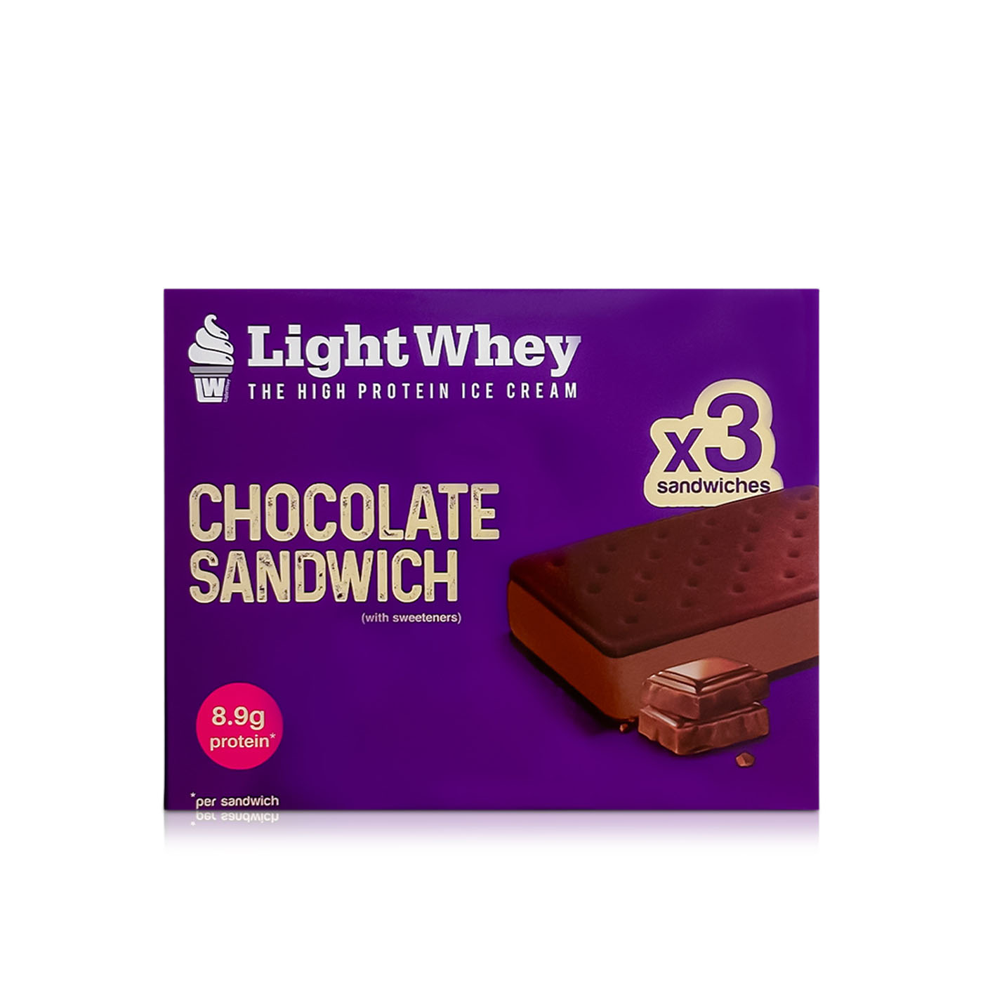 Lightwhey Chocolate Ice Cream Sandwich Bar 3 X 90Ml