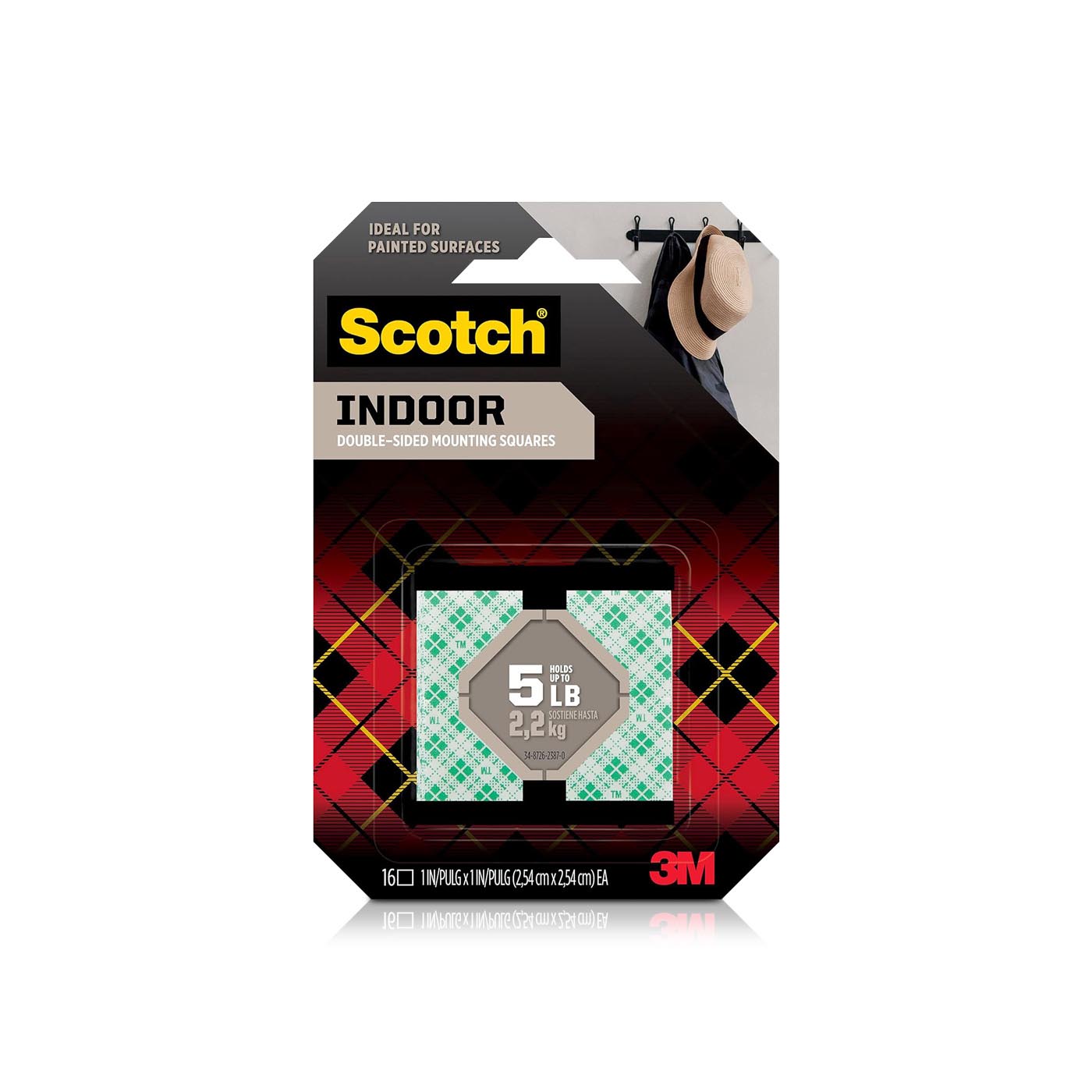 3m Scotch Double Sided Mounting Squares (1 inches x 1 inches) x 16
