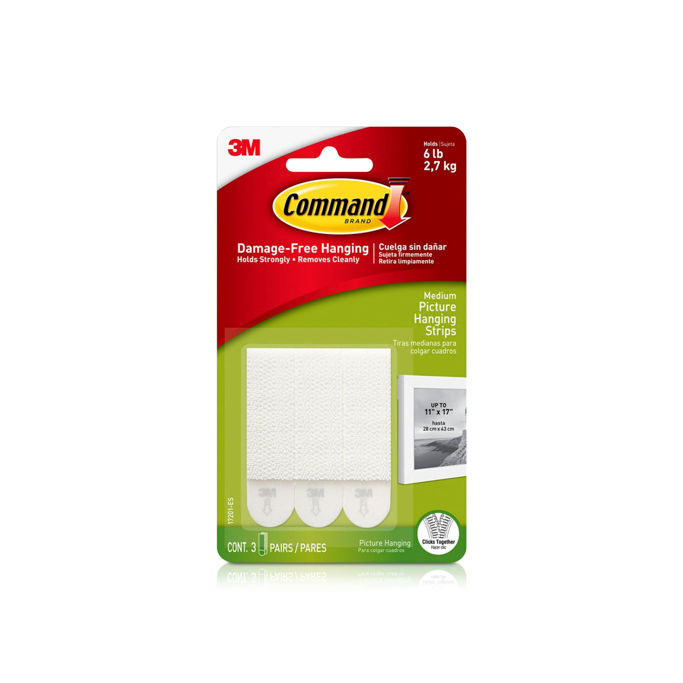 3m Command Medium Picture Hanging Strips 3pairs