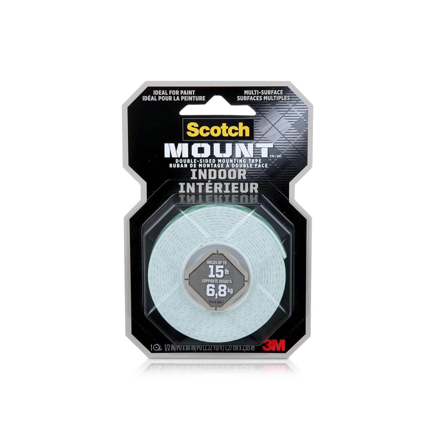 3m Scotch Double Sided Mounting Tape 1/2 inches x 80 inches