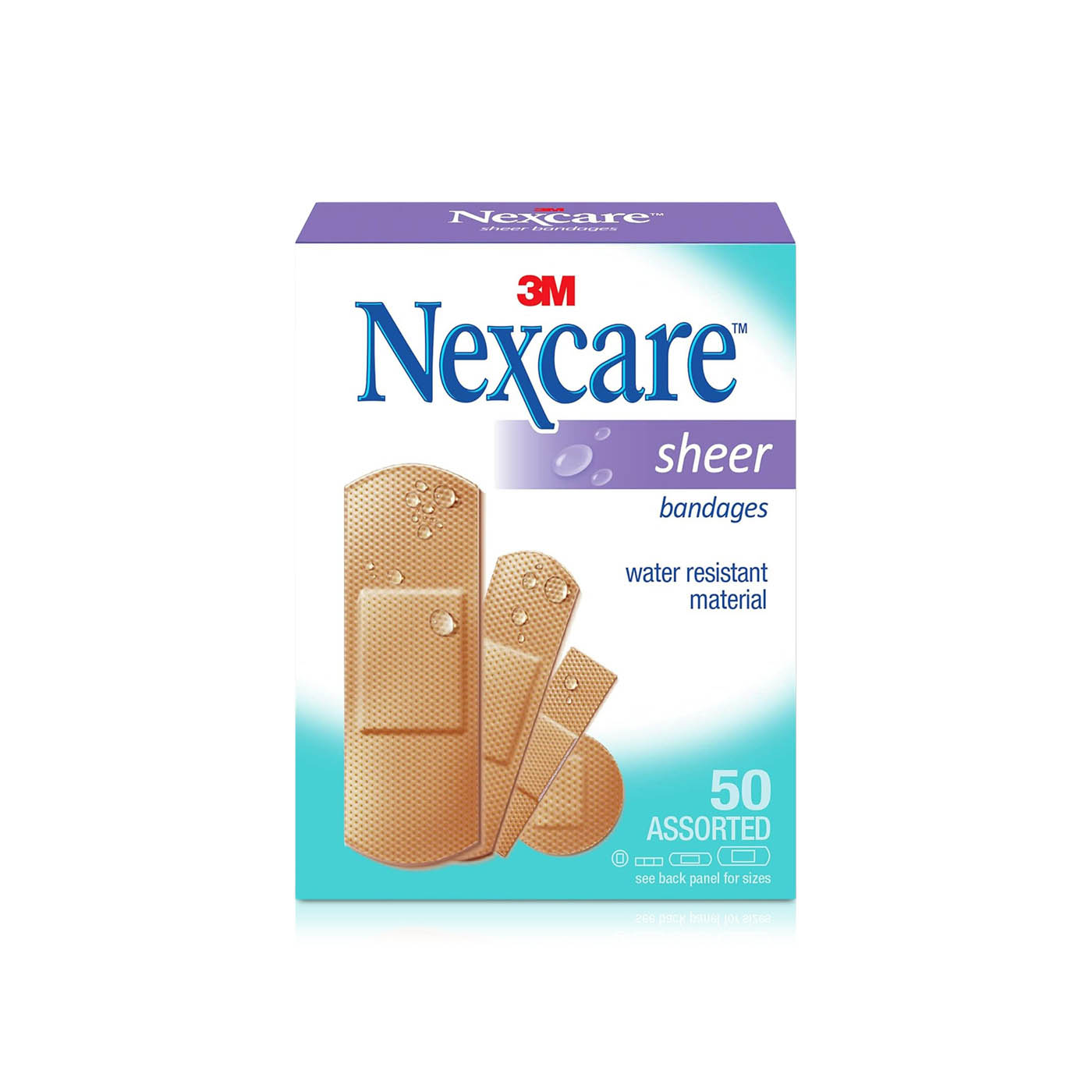 Nexcare Sheer Bandages Assorted 50s