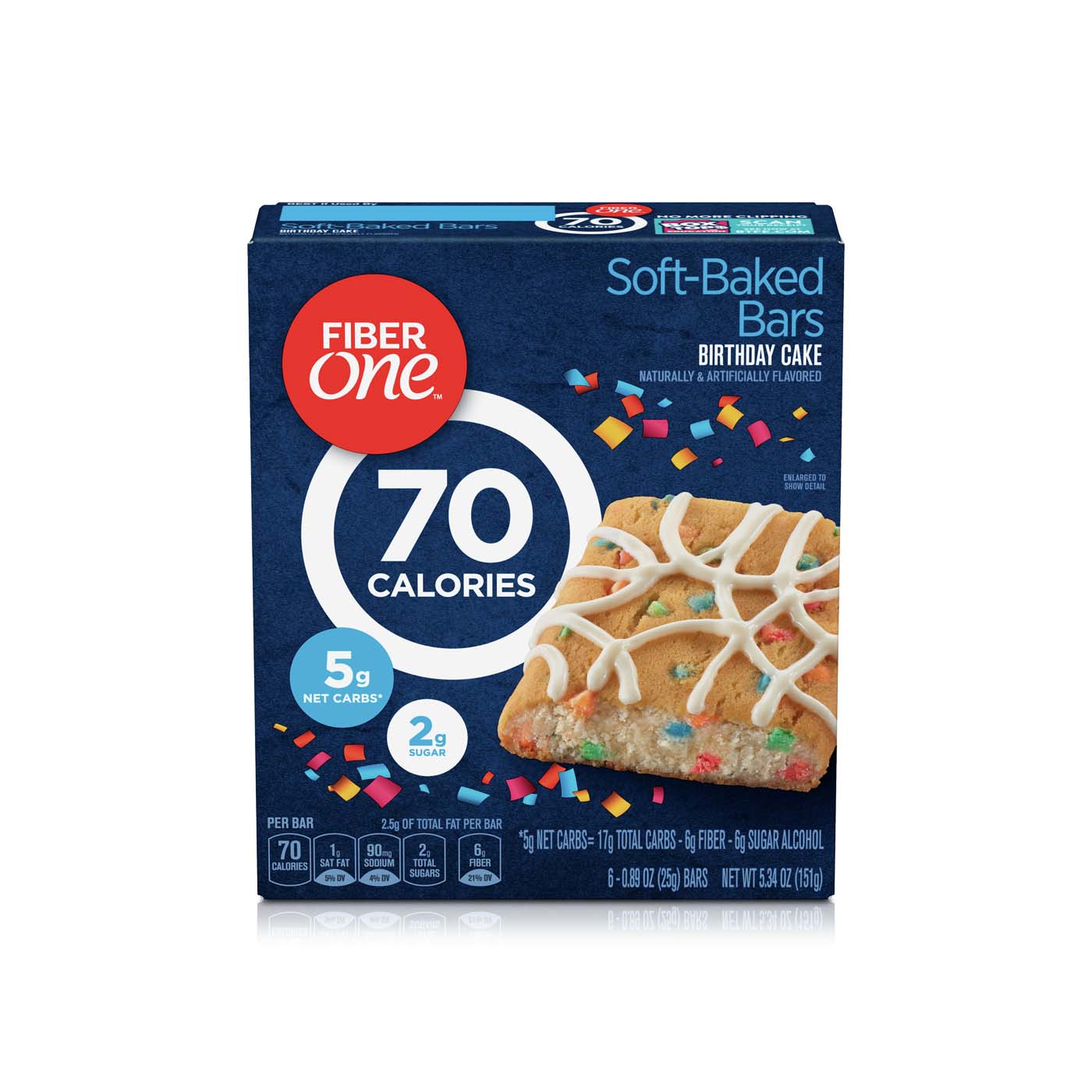 Fiber One Soft Baked Bars Birthday Cake 151g