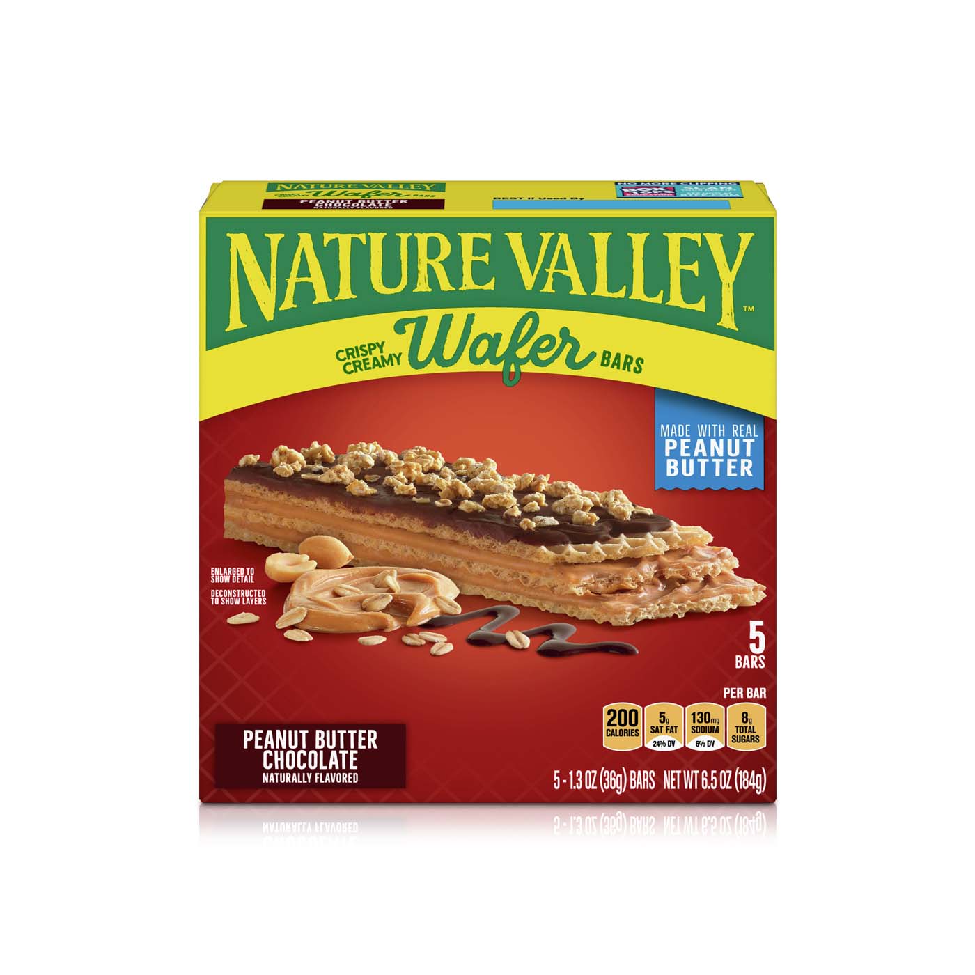 Nature Valley Peanut Butter Chocolate Wafer Bars 5s 184g