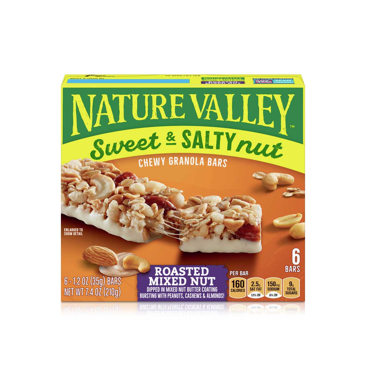 Nature Valley Roasted Mixed Nut Sweet & Salty Granola Bars 6s 204g