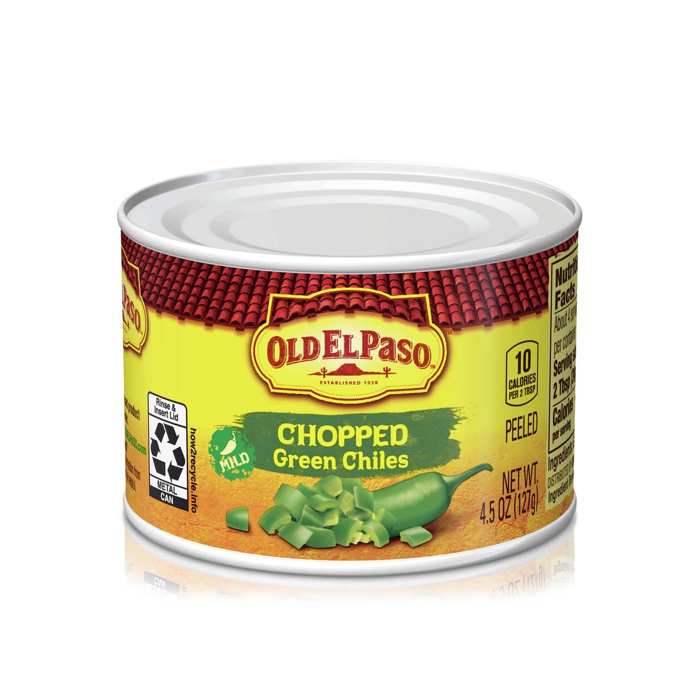 Old El Paso Mild Chopped Green Chiles 128g