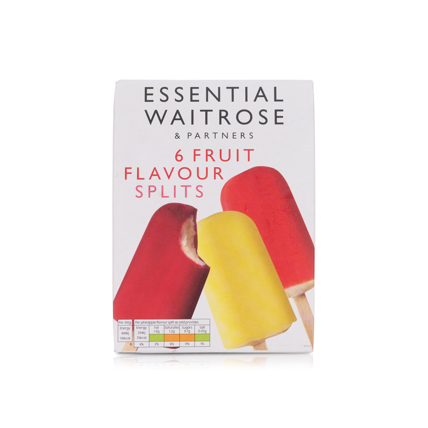 Waitrose Essential Fruit Splits 6 X 73Ml