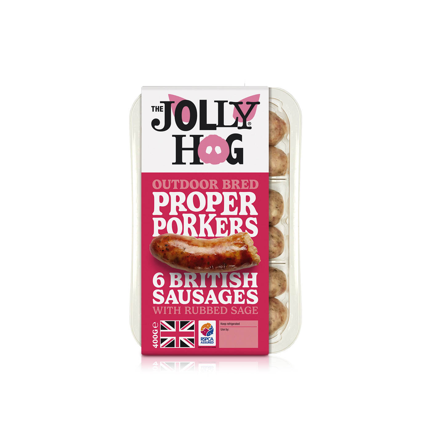 The Jolly Hog Proper Porkers 6 Sausages 400g