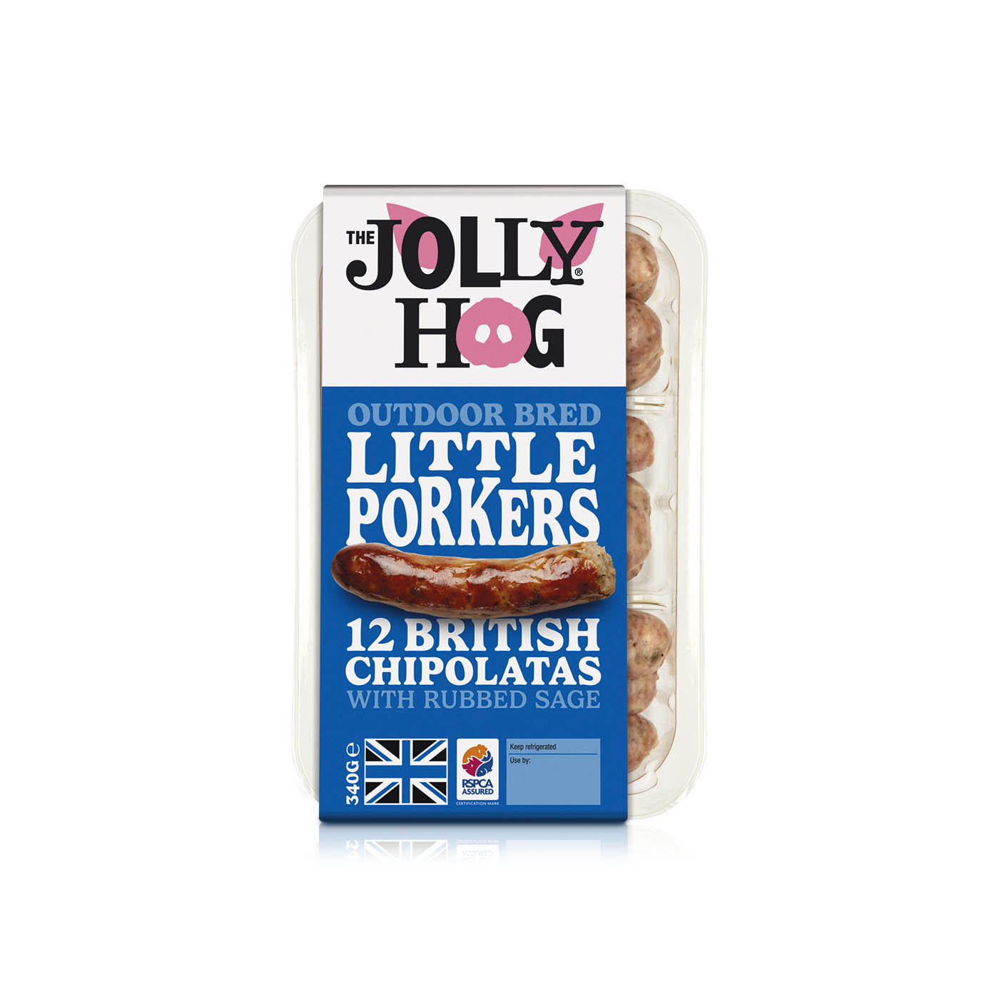 The Jolly Hog Little Porkers 12 Chipolata Sausages 340g