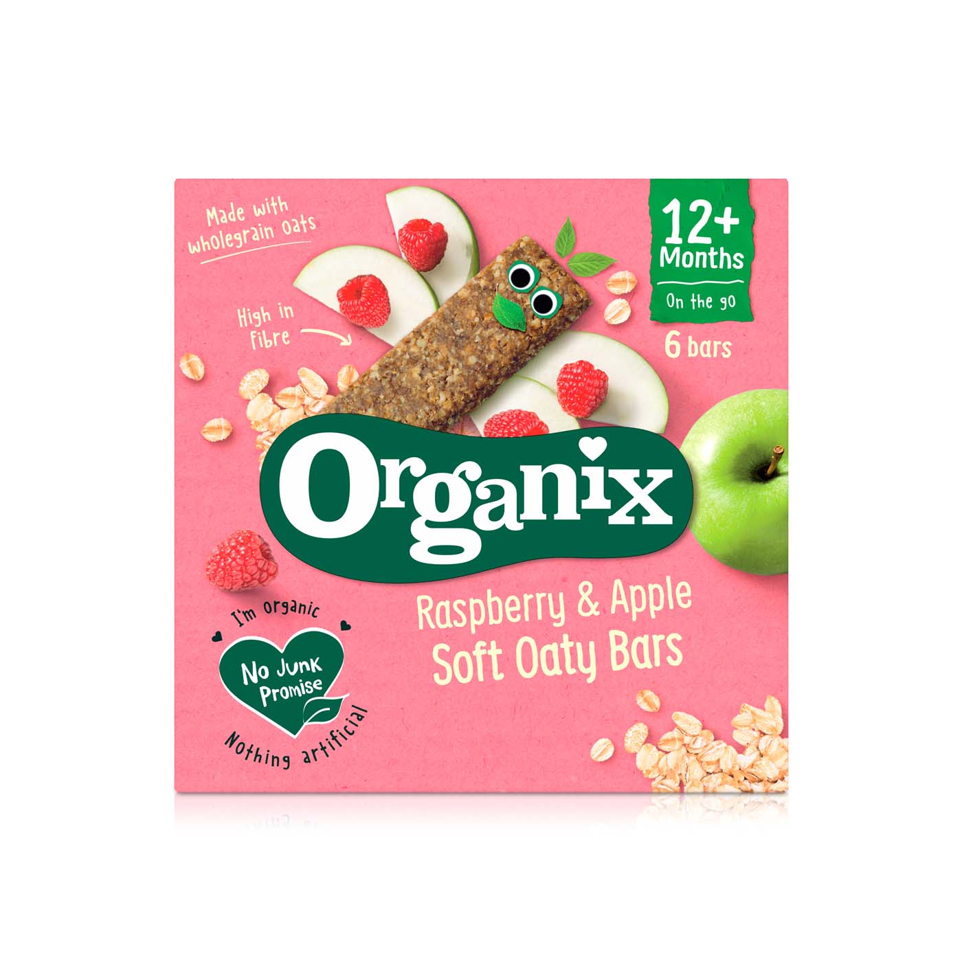 Organix Raspberry & Apple Soft Oaty Bars 6 x 23g