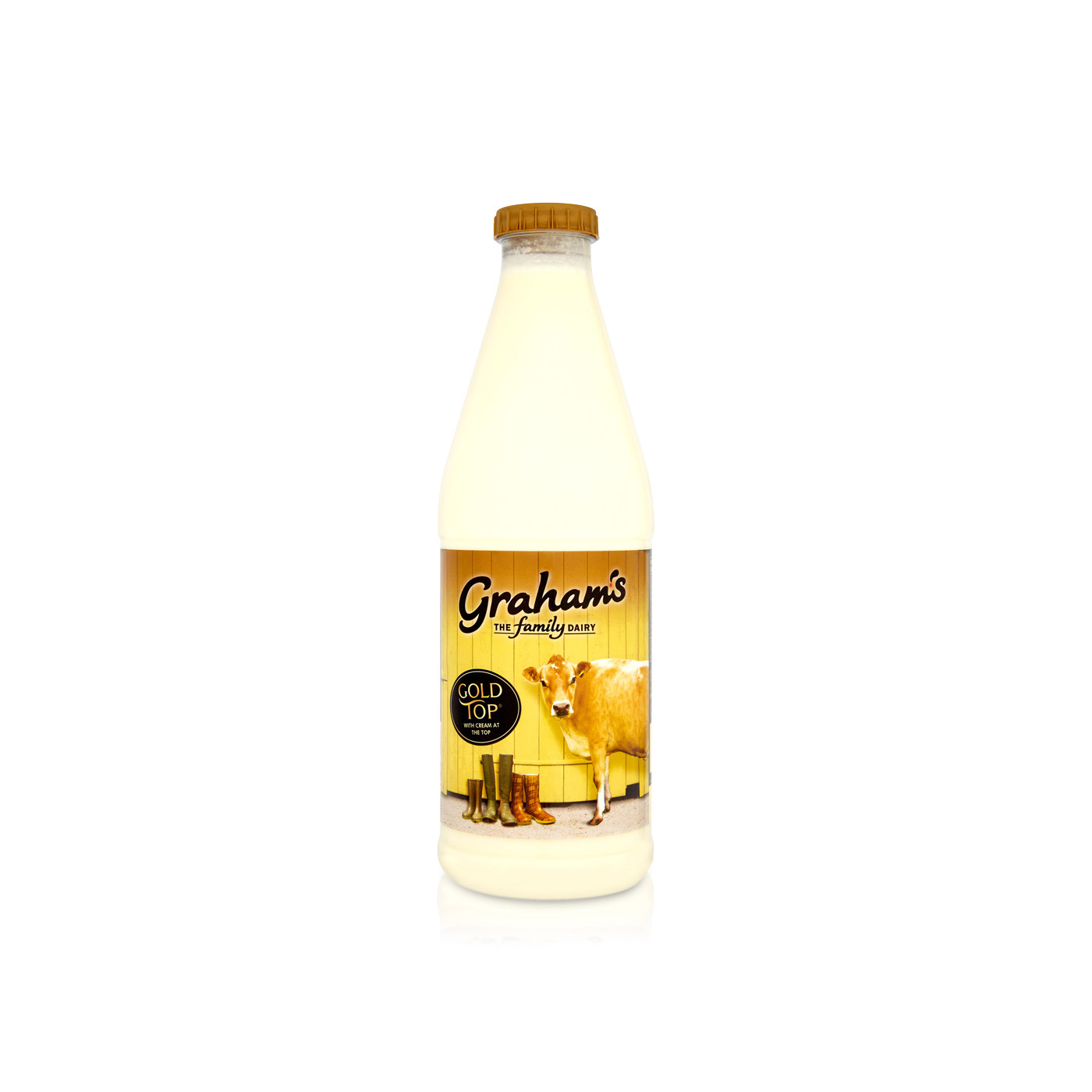 Graham's Dairy Gold Top Jersey Full Cream Whole Milk 1 Litre