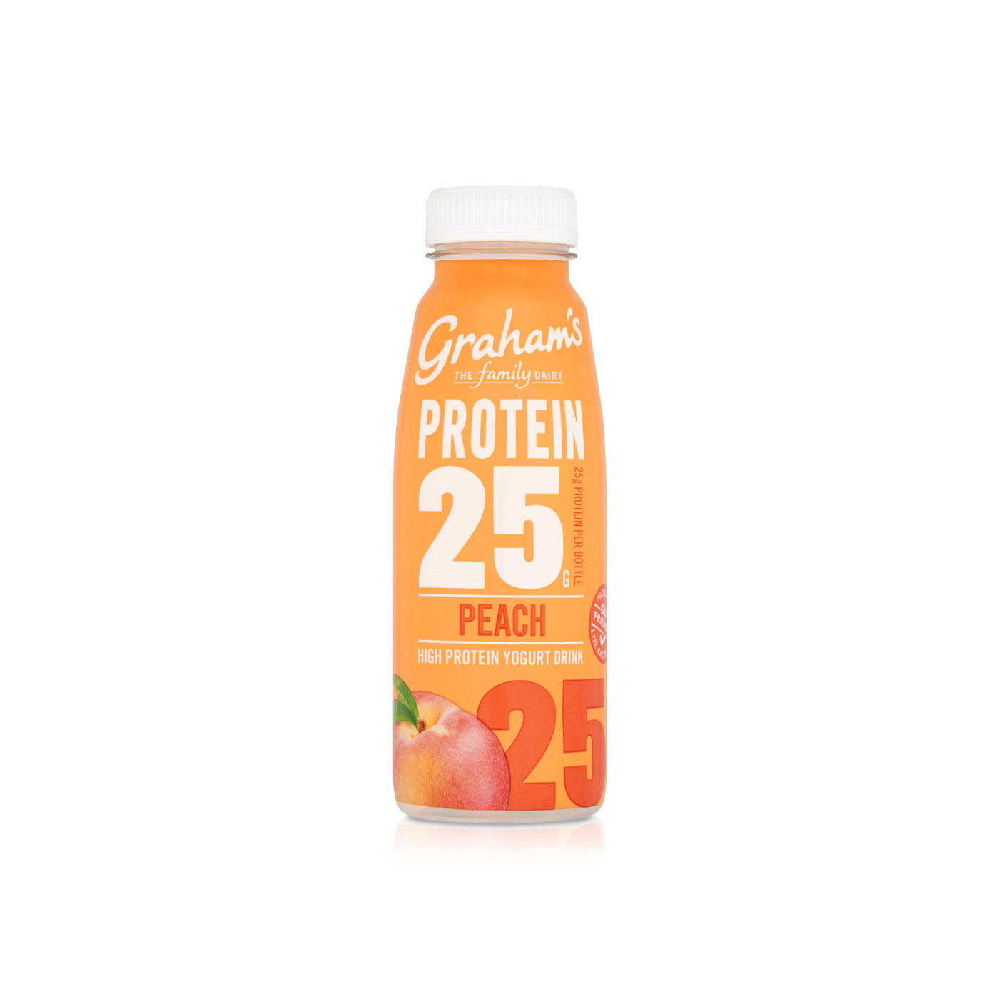 Graham's Dairy Peach High Protein Yogurt Drink 25 330ml