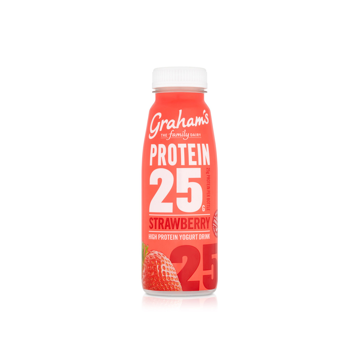 Graham's Dairy Strawberry High Protein Yogurt Drink 25 330ml