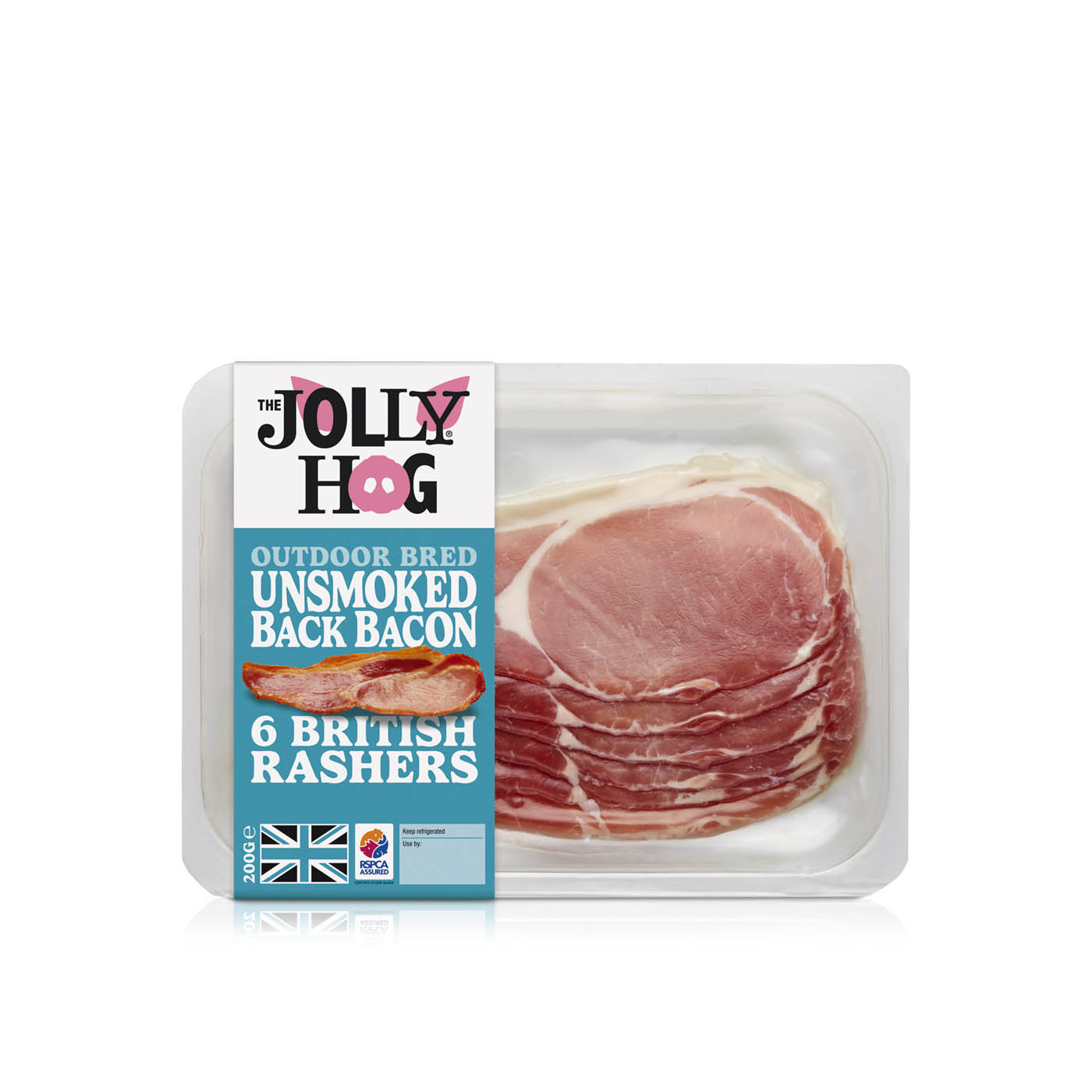 The Jolly Hog Unsmoked Back Bacon 200g