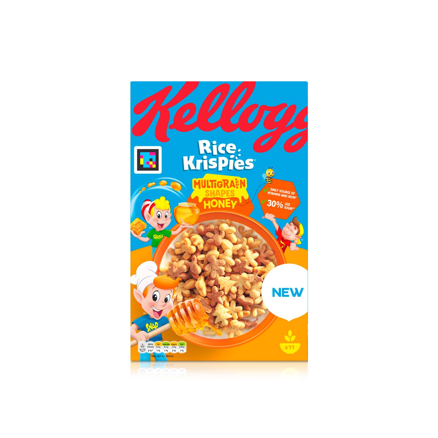 Kellogg S Rice Krispies Multigrain Shapes Honey 350g Spinneys Uae