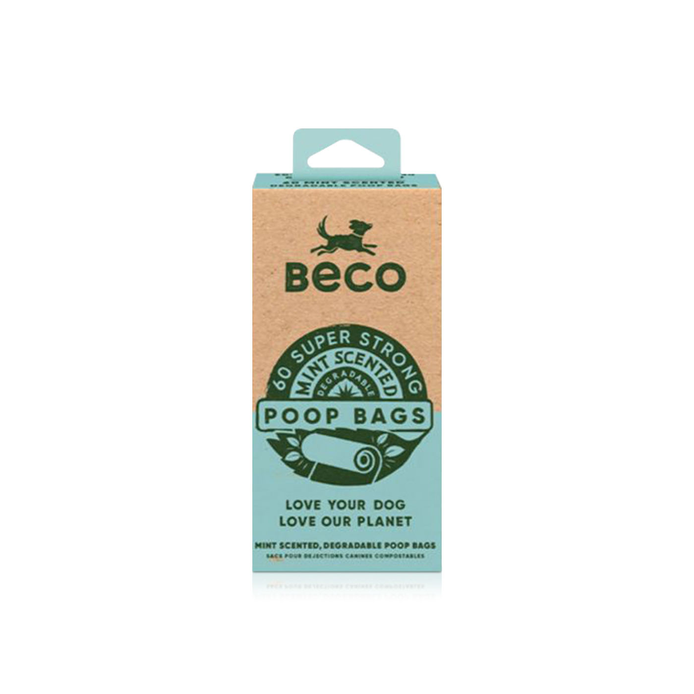 Beco Peppermint Scented Dog Poop Bags x 60