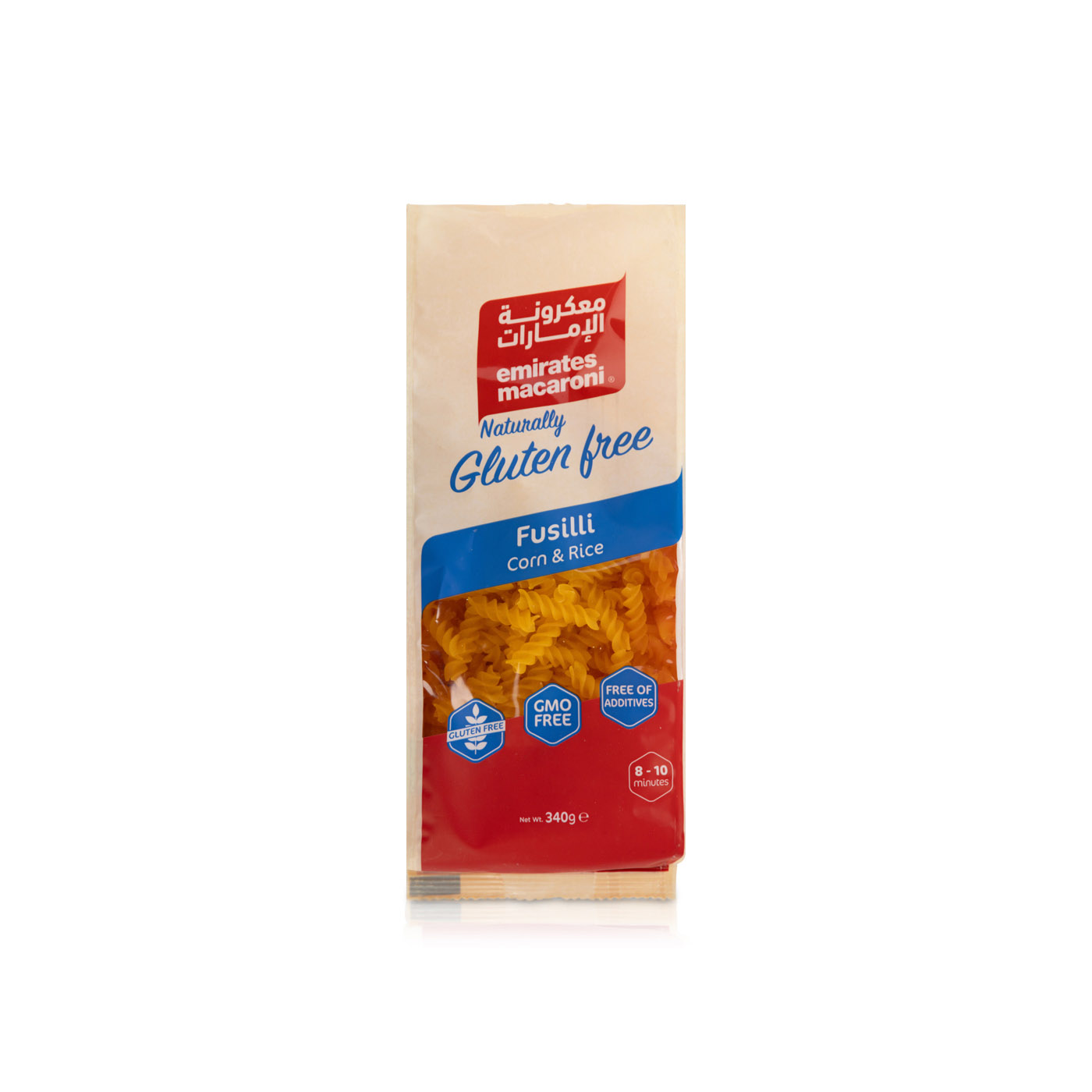 Emirates Macaroni Naturally Gluten-Free Fusilli Corn and Rice Pasta ...