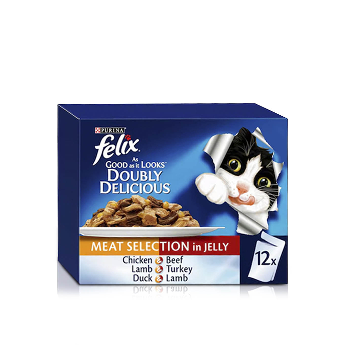 Felix Doubly Delicious Meat Selection Wet Cat Food 85g x 12