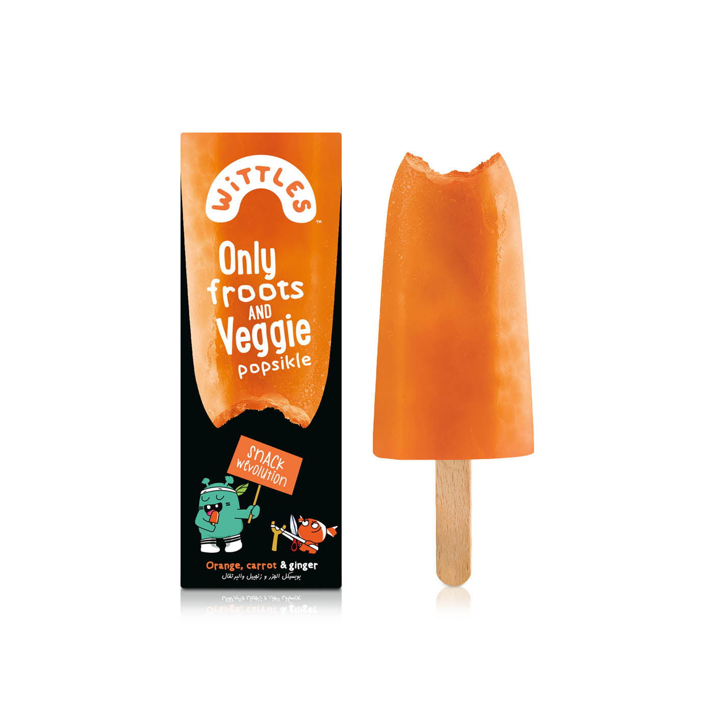 Wittles Frozen Orange, Carrot And Ginger Popsicle 61G