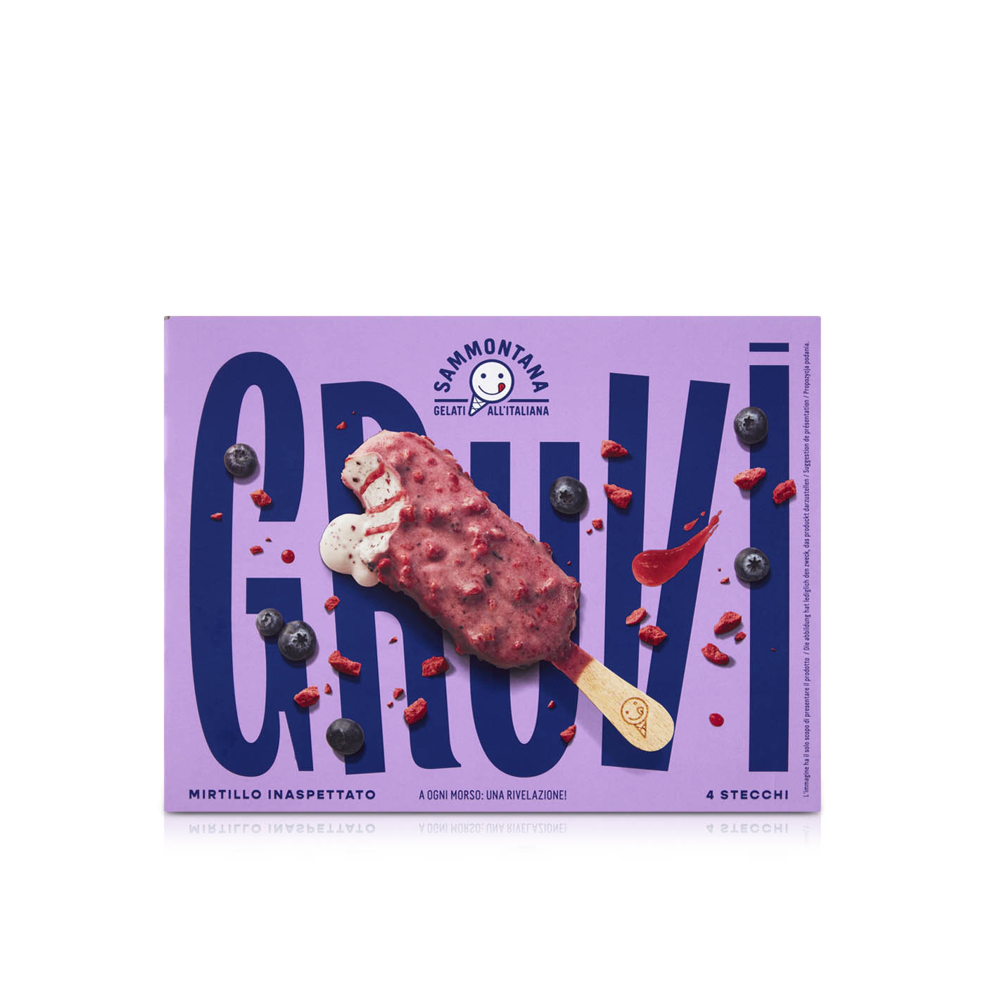 Sammontana Frozen Gruvi Sticks Blueberry 240G