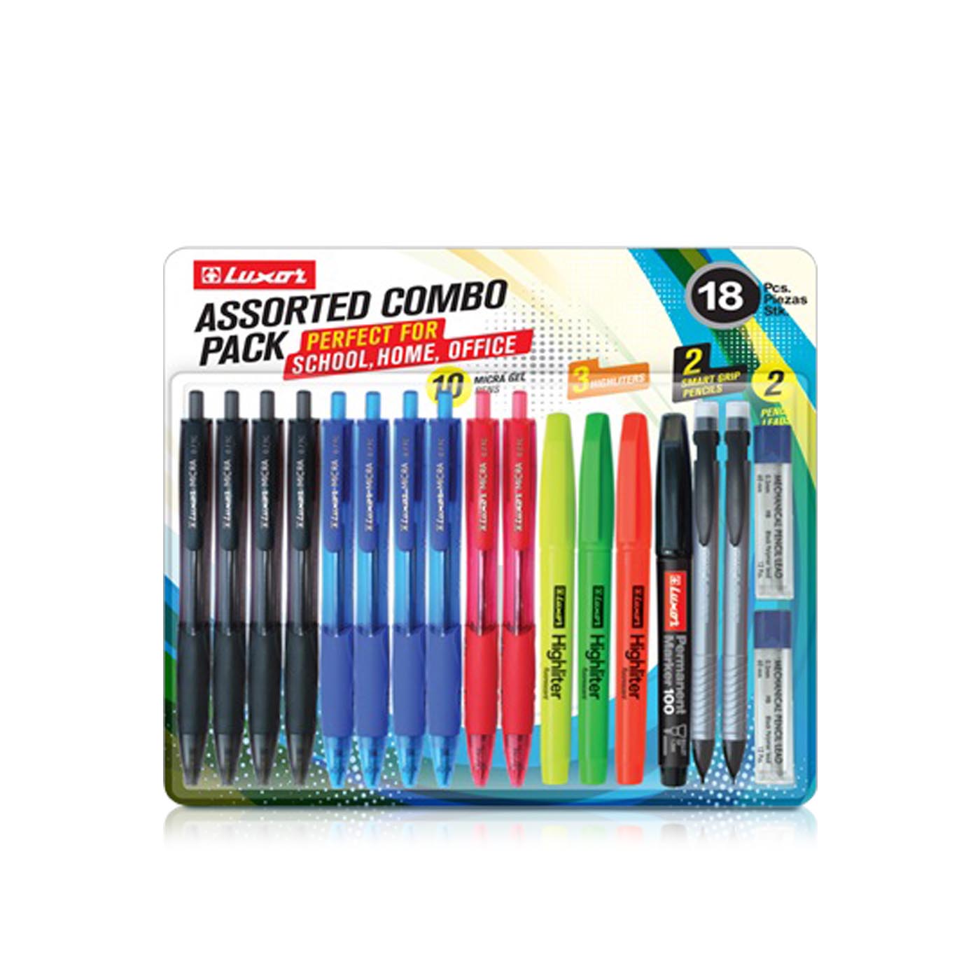 Luxor Assorted Pens Combo Pack 18 Pieces