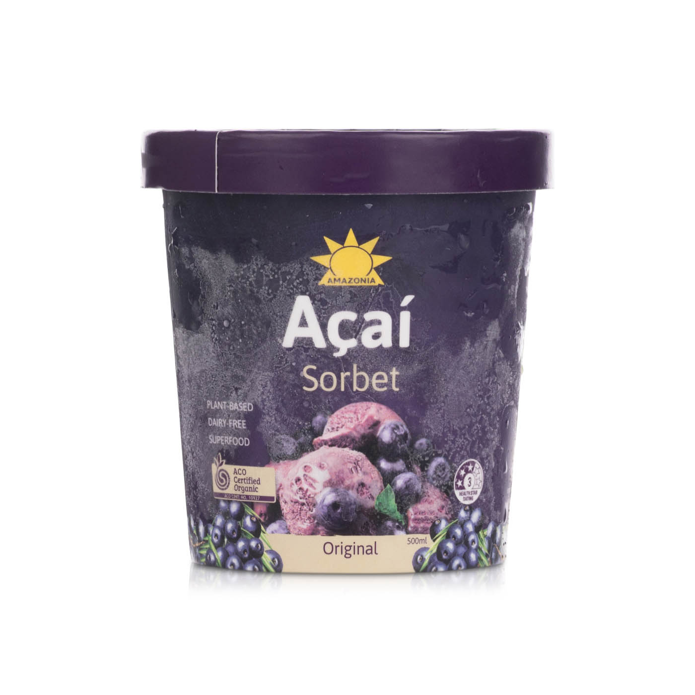 Amazonia Frozen Acai Sorbet Original 500Ml