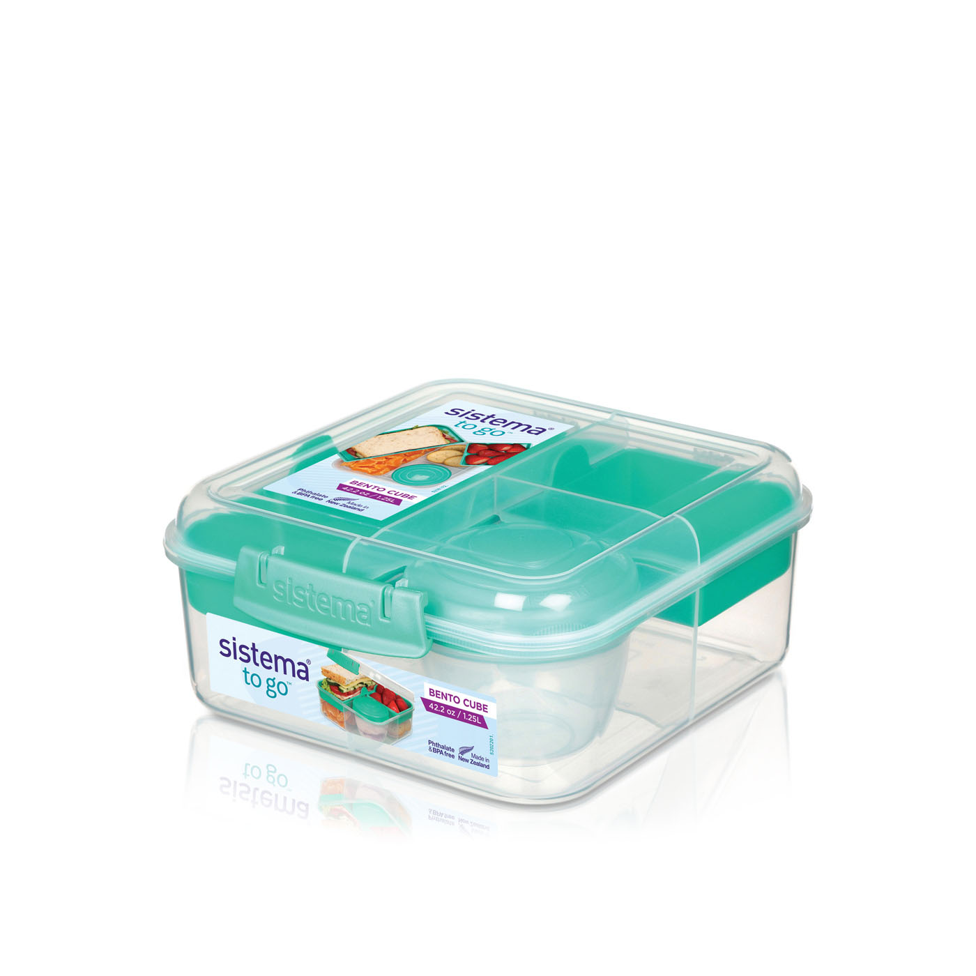 Sistema to Go Bento Cube Lunchbox 1.25 litre Teal