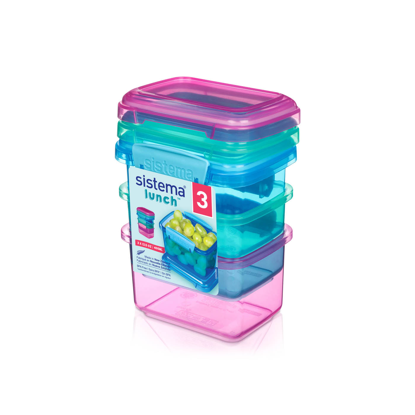 Sistema Rectangle Lunchbox 400ml 3s