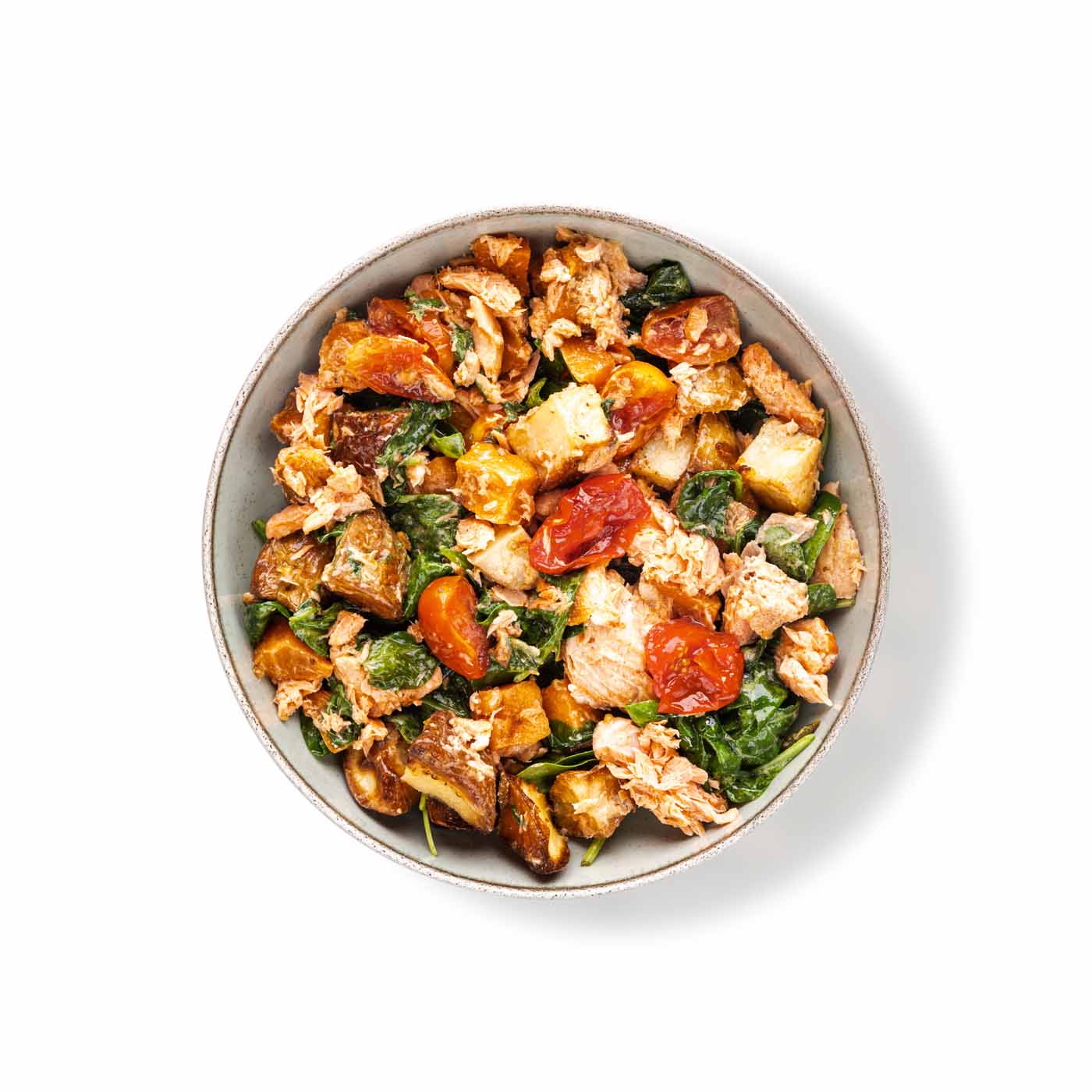 Salmon, Spinach and Asparagus Salad