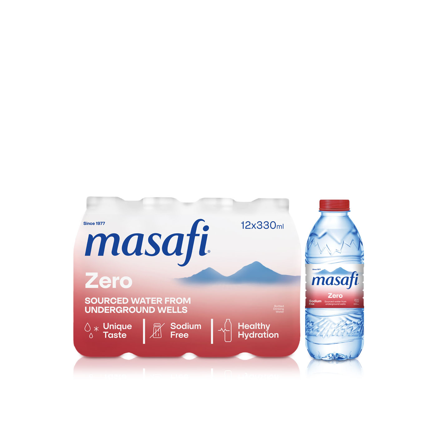 Masafi Water Zero Sodium 330ml x 12