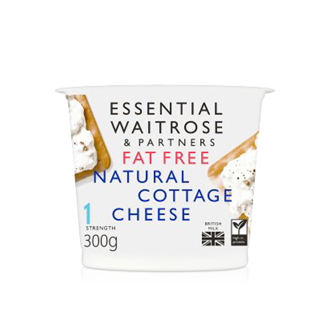 Waitrose Essential Fat Free Natural Cottage Cheese 300g