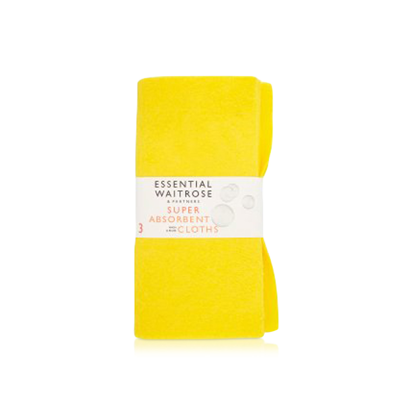 Waitrose Essential Super Absorbent Cloths x 3