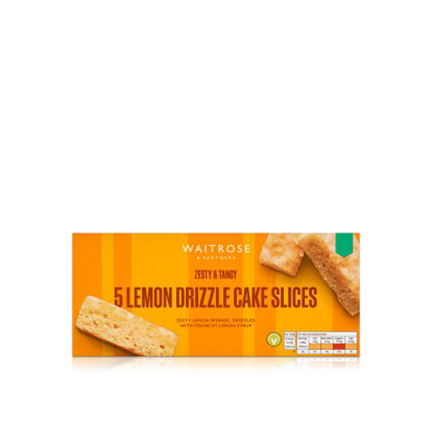 Waitrose Lemon Drizzle Cake 5 Slices