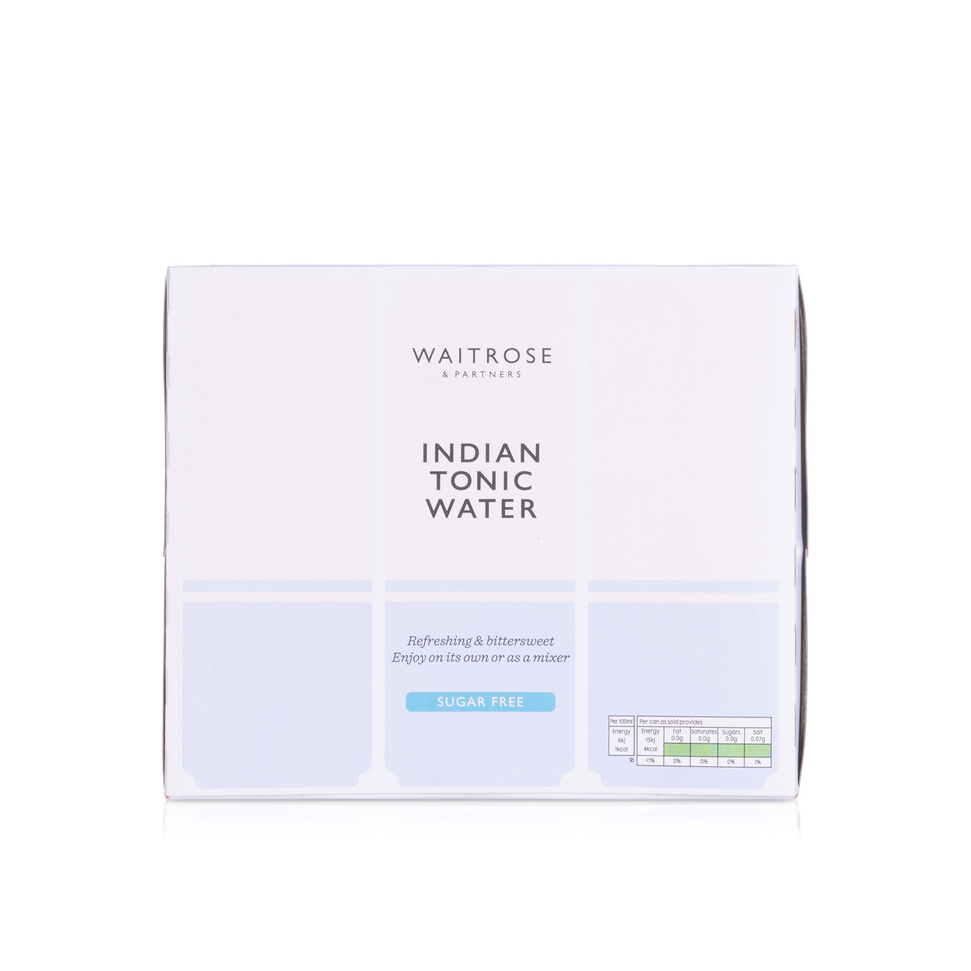 Waitrose No Added Sugar Indian Tonic Water 250ml 6 Cans