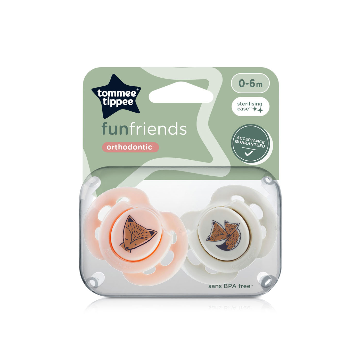 Tommee Tippee Fun Style Soothers 0-6 Months x 2