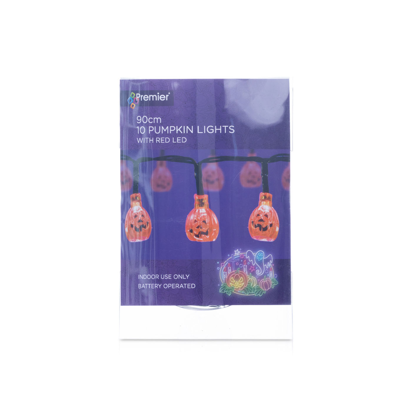 Premier LED Pumpkin String Lights Red