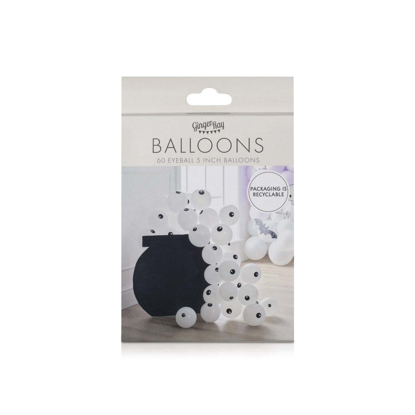 Ginger Ray 60 Halloween Eyeball Balloons