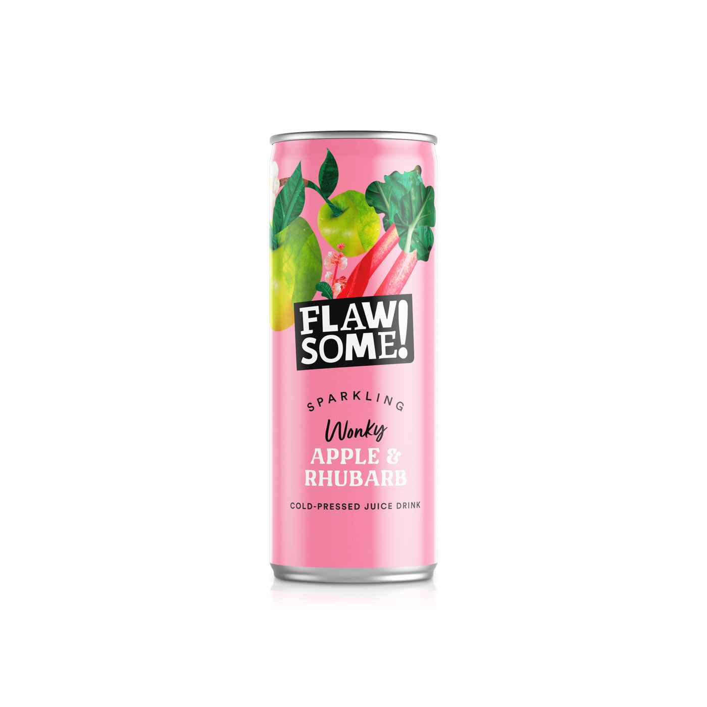 Flawsome Apple & Rhubarb Sparkling Juice Can 250ml