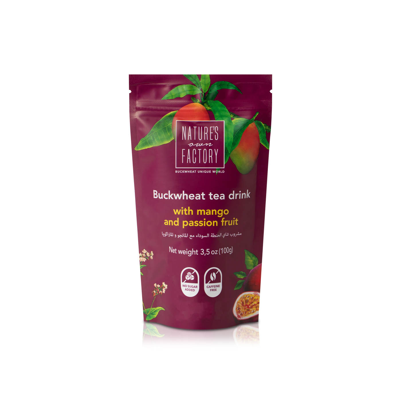 Nature's Own Factory Buckwheat Tea Drink with Mango and Passion Fruit 100g