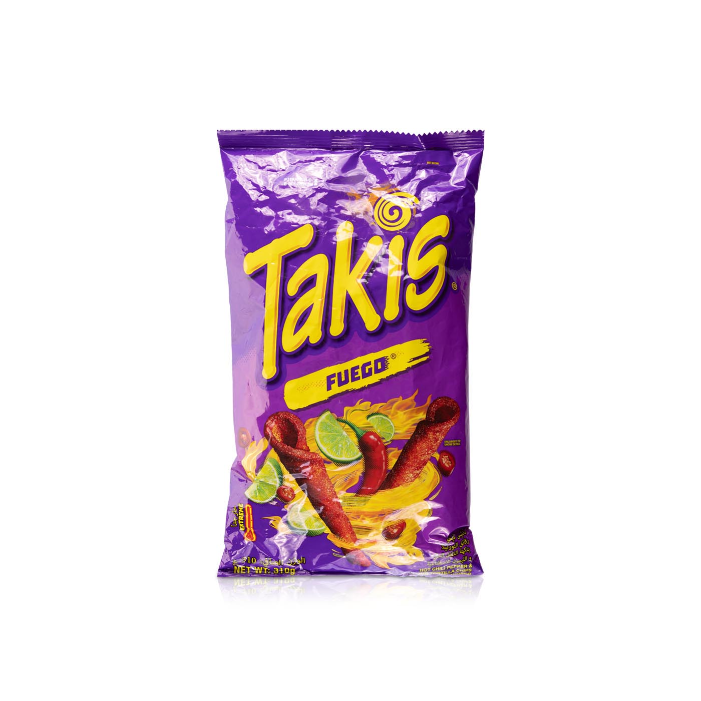 Takis Fuego Hot Chilli Pepper and Lime Rolled Tortilla Chips 280g ...