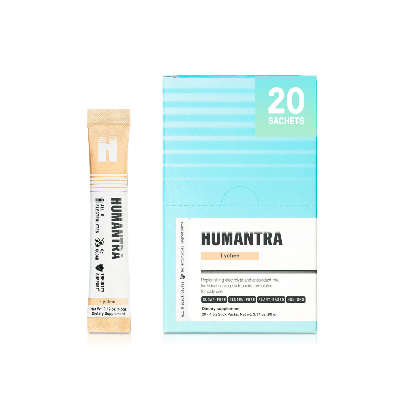 Humantra Lychee Electrolyte Supplement 20 Sticks
