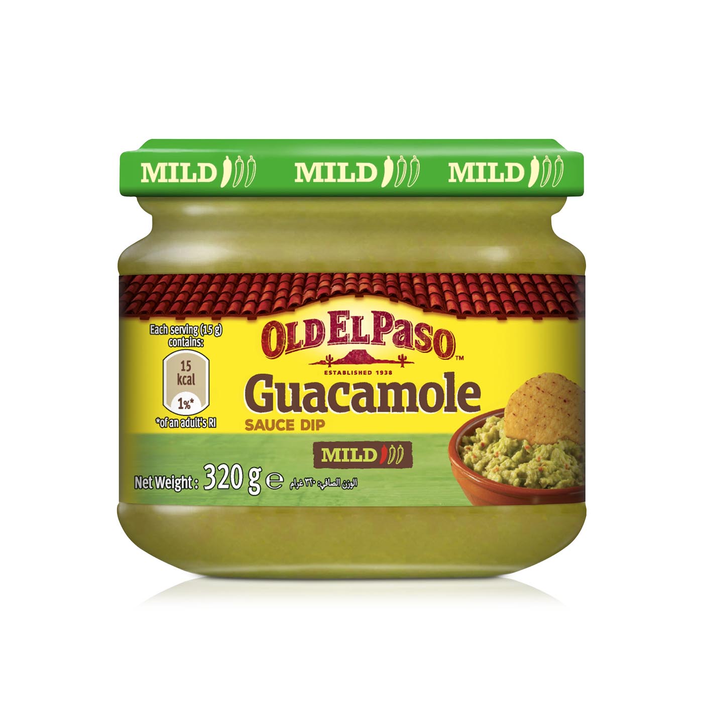 Old El Paso Mild Guacamole Sauce Dip 320g