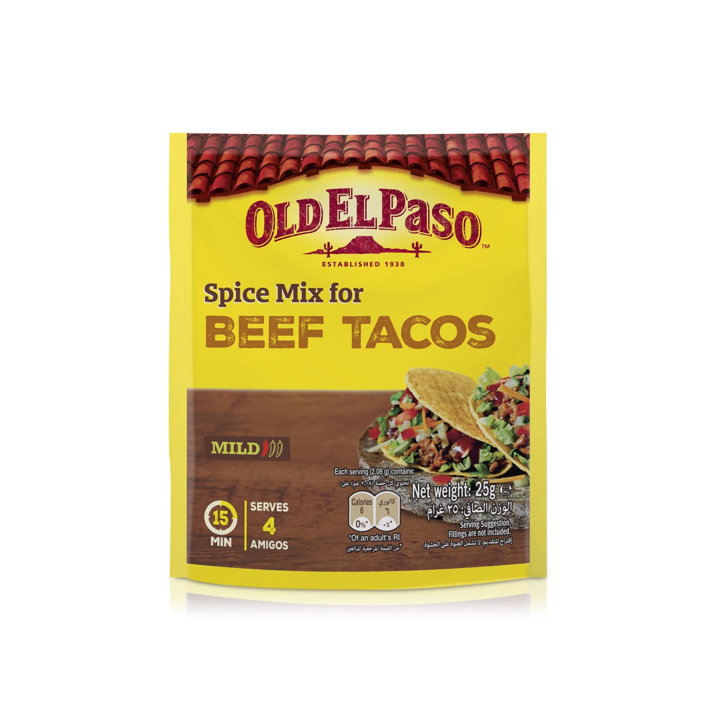 Old El Paso Spice Mix for Beef Tacos Mild 25g
