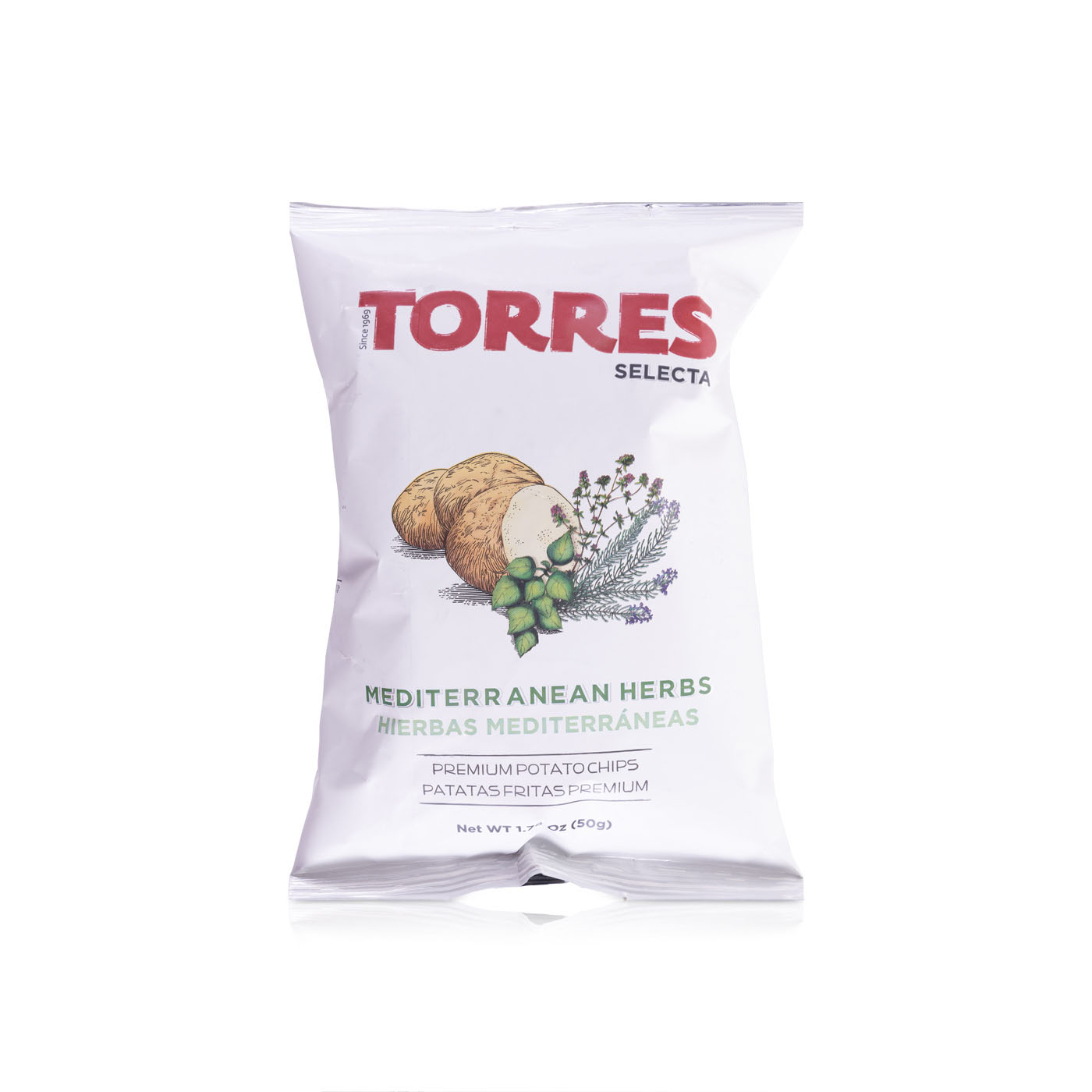 Torres Mediterranean Hersb Premium Potato Chips 50g